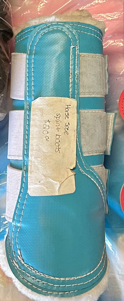 Baby blue fleece lined boots