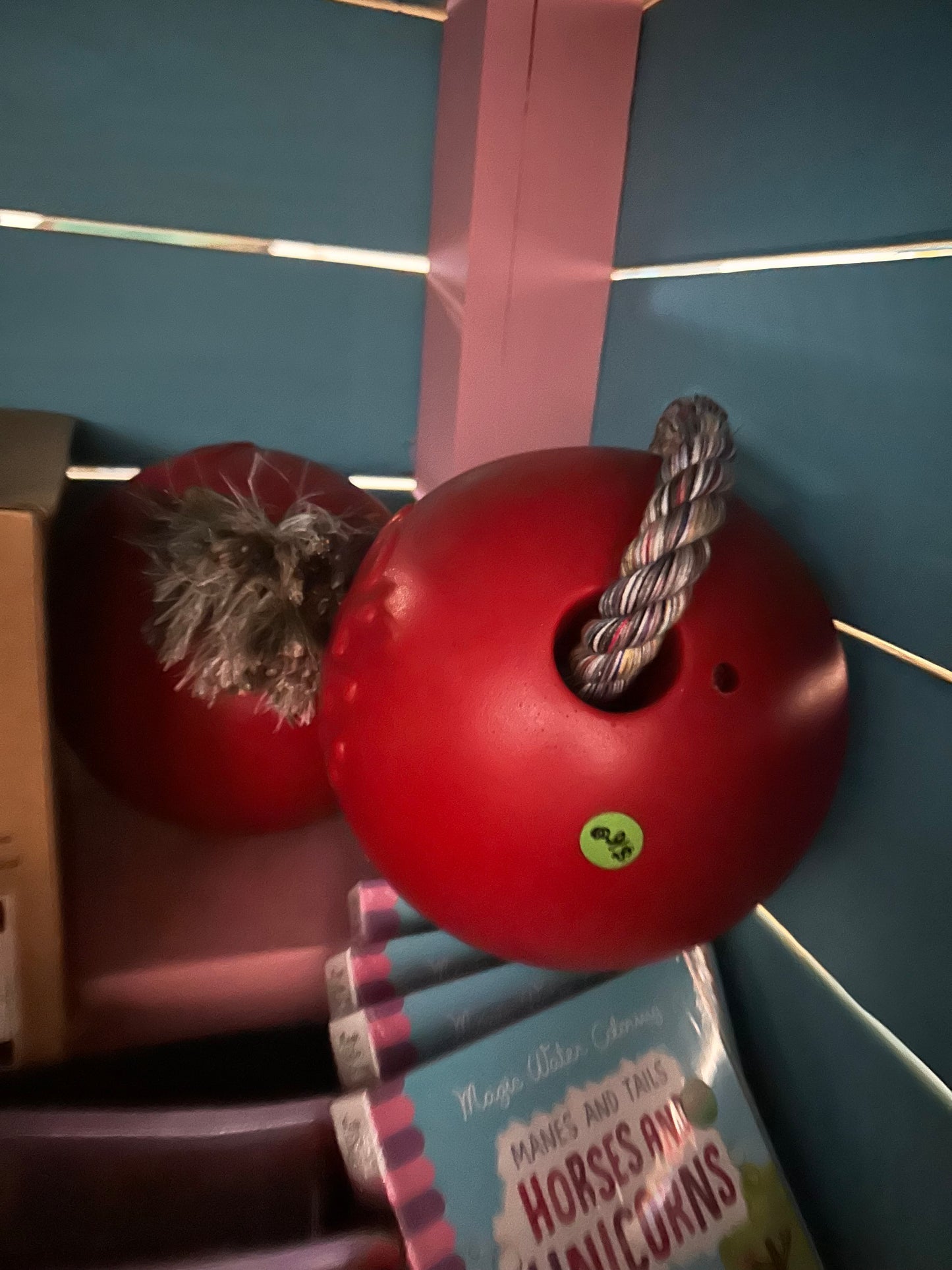 Jolly balls on a rope