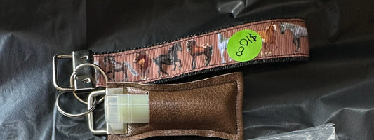 Horse keychain with chapstick