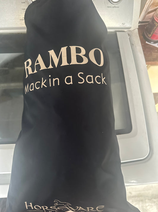 Horse sized Rambo rain sheet