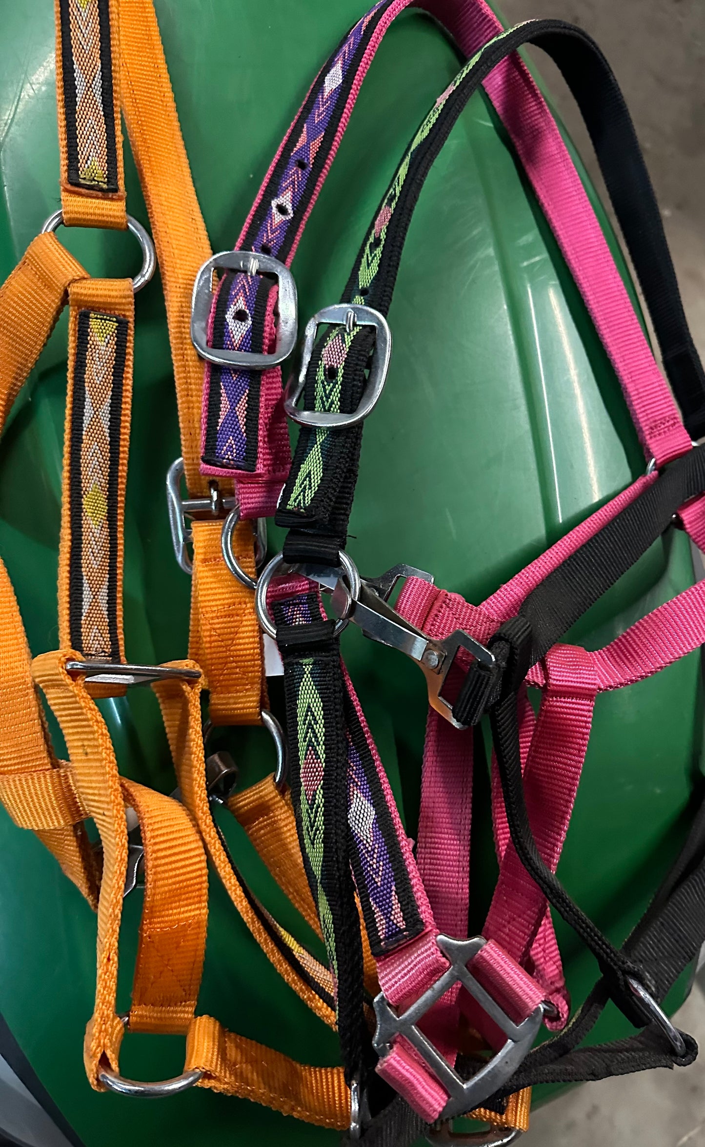 Horse halters with Navaho print